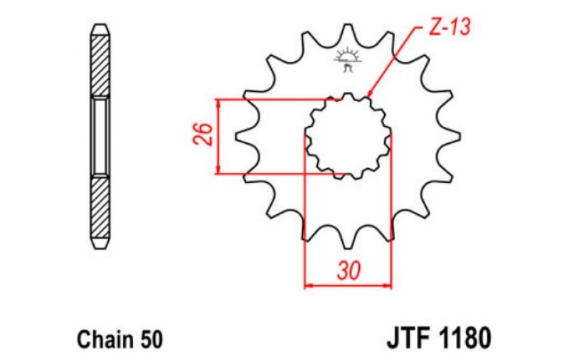 JT звезда передняя JTF1180