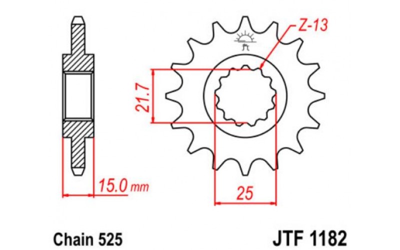 JT звезда передняя JTF1182