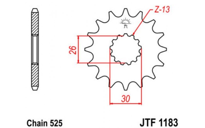 JT звезда передняя JTF1183