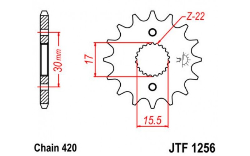 JT звезда передняя JTF1256