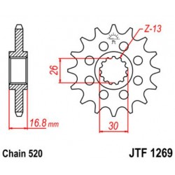 JT звезда передняя JTF1269