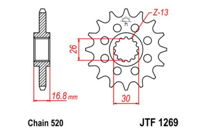 JT звезда передняя JTF1269