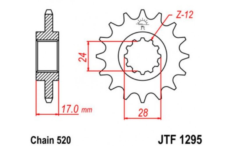 JT звезда передняя JTF1295