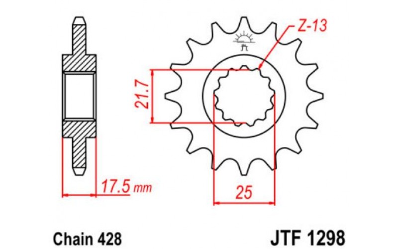 JT звезда передняя JTF1298