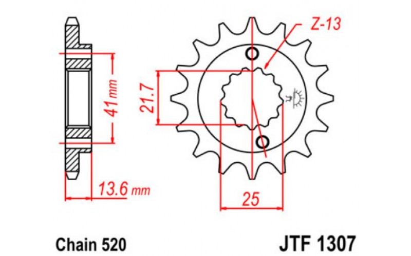 JT звезда передняя JTF1307