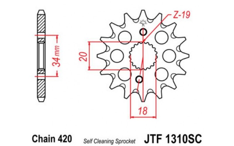 JT звезда передняя JTF1310SC