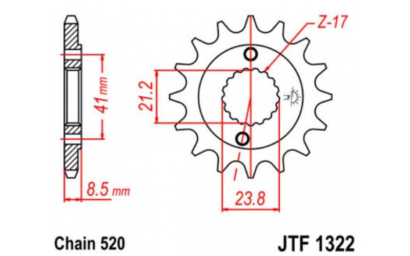 JT звезда передняя JTF1322