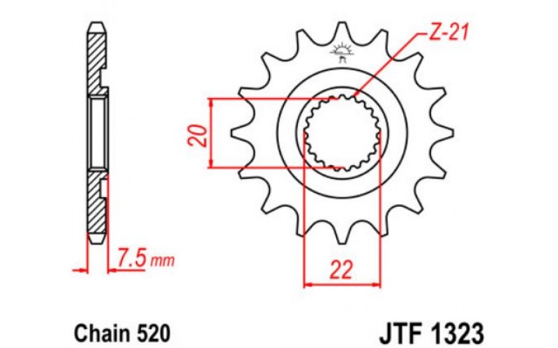 JT звезда передняя JTF1323