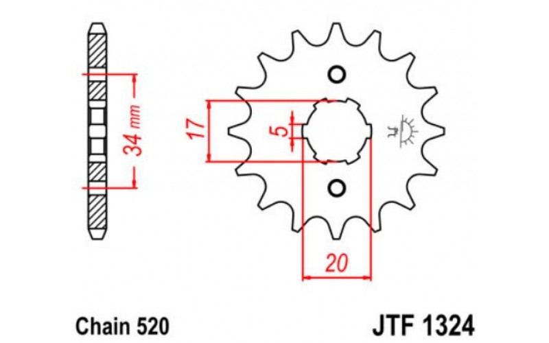 JT звезда передняя JTF1324