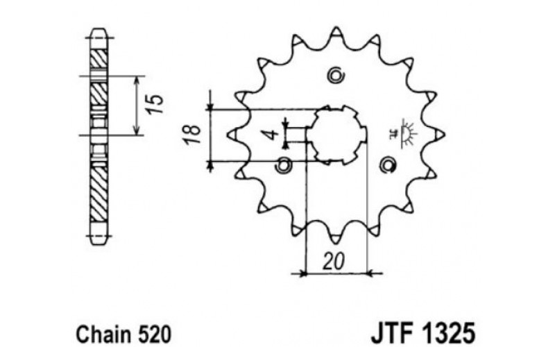 JT звезда передняя JTF1325