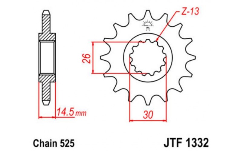 JT звезда передняя JTF1332