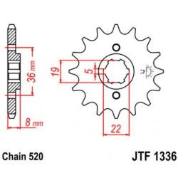 JT звезда передняя JTF1336