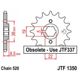 JT звезда передняя JTF1350