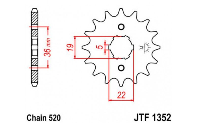 JT звезда передняя JTF1352