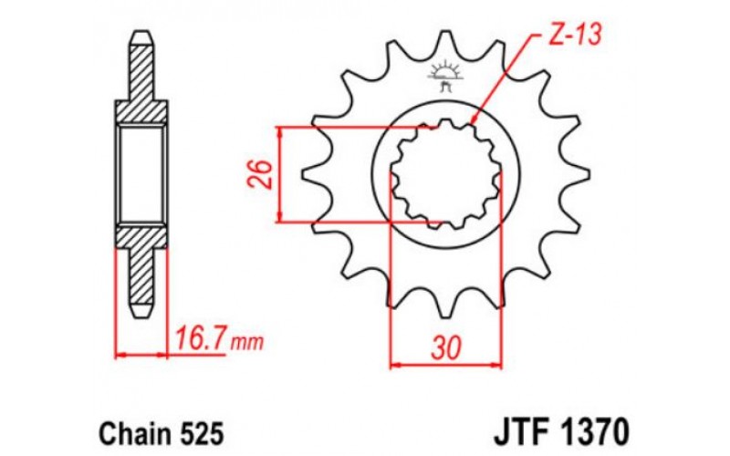 JT звезда передняя JTF1370