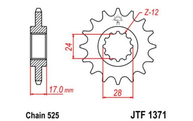 JT звезда передняя JTF1371