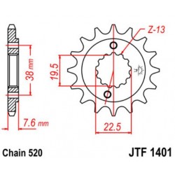 JT звезда передняя JTF1401