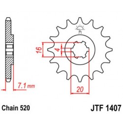JT звезда передняя JTF1407