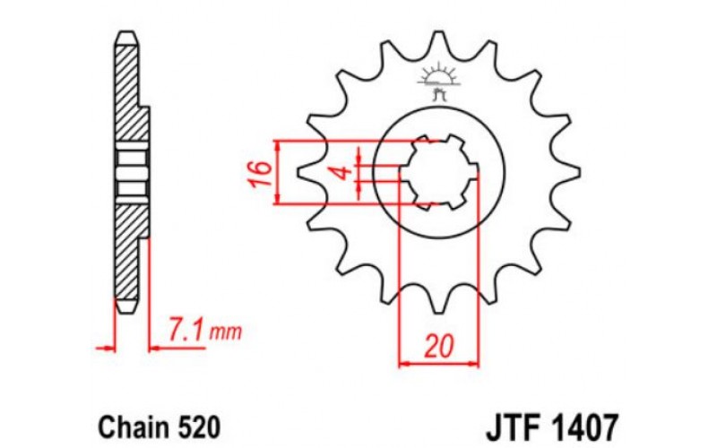 JT звезда передняя JTF1407