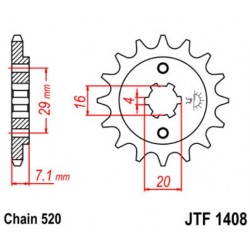 JT звезда передняя JTF1408