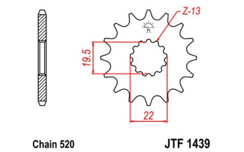 JT звезда передняя JTF1439