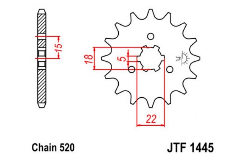 JT звезда передняя JTF1445