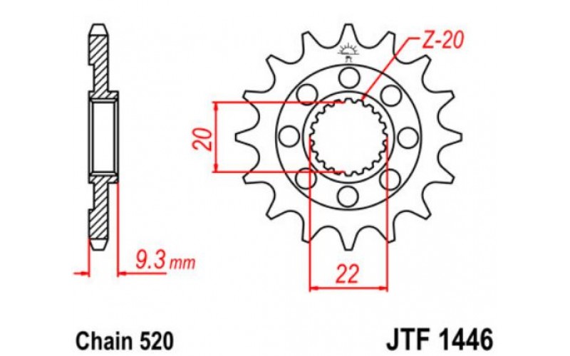 JT звезда передняя JTF1446