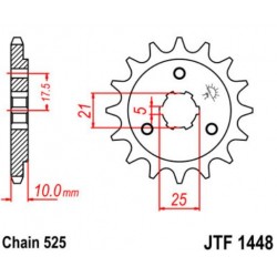 JT звезда передняя JTF1448