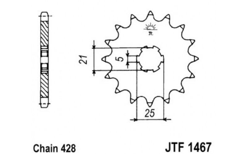 JT звезда передняя JTF1467