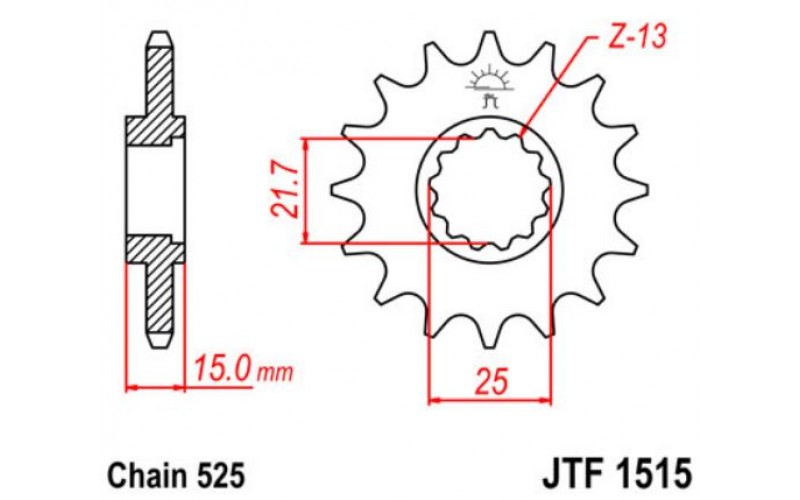 JT звезда передняя JTF1515