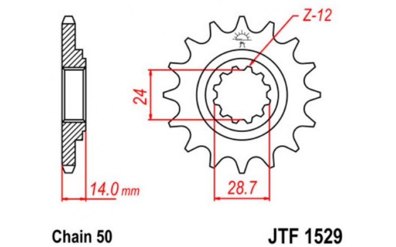 JT звезда передняя JTF1529