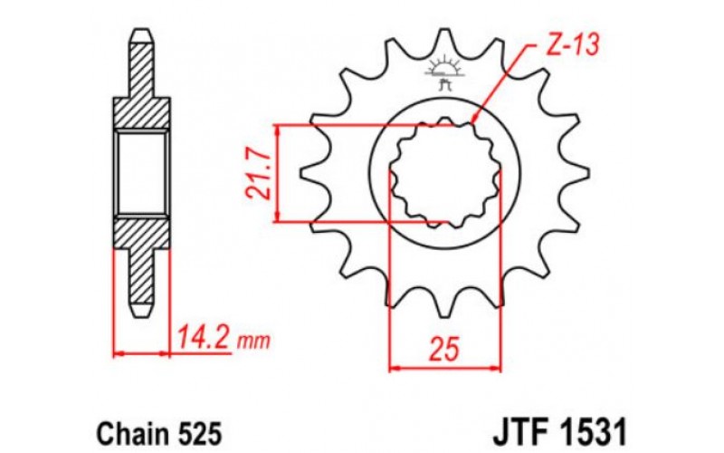 JT звезда передняя JTF1531