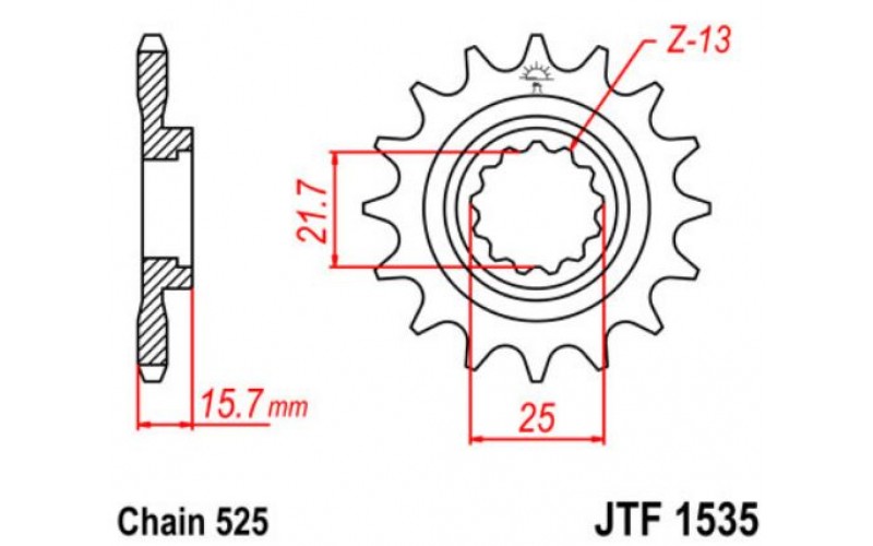 JT звезда передняя JTF1535