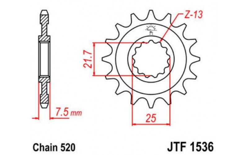 JT звезда передняя JTF1536