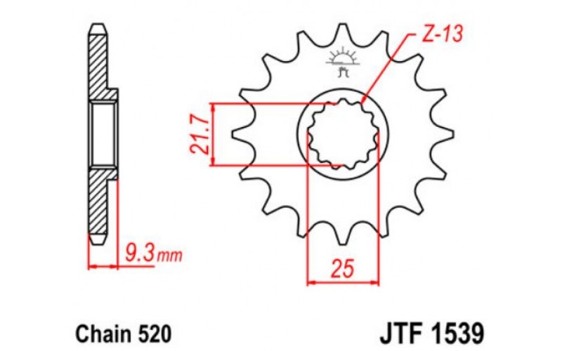 JT звезда передняя JTF1539