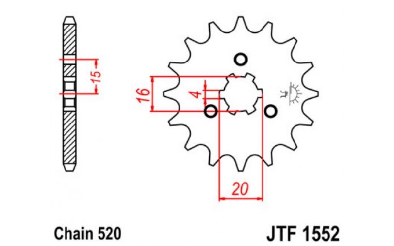 JT звезда передняя JTF1552