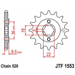 JT звезда передняя JTF1553