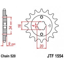 JT звезда передняя JTF1554