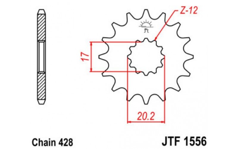 JT звезда передняя JTF1556