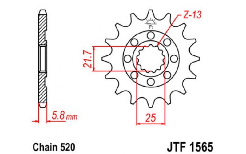 JT звезда передняя JTF1565