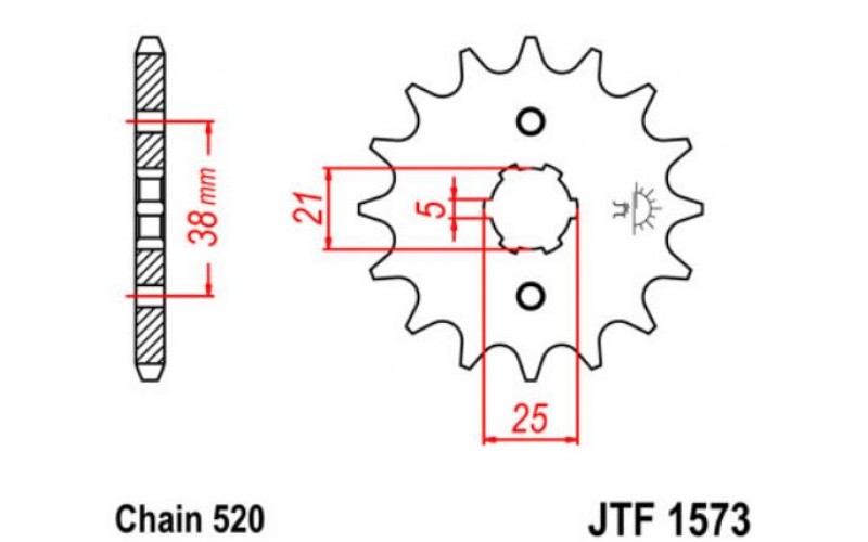 JT звезда передняя JTF1573