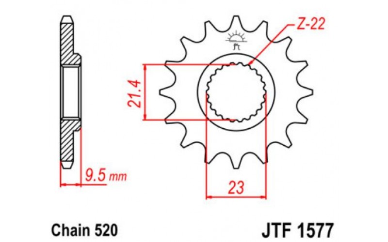 JT звезда передняя JTF1577