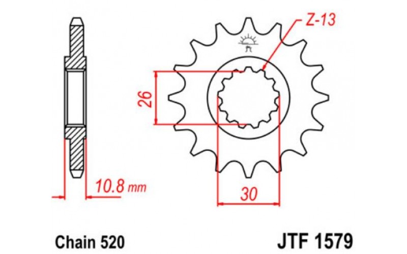 JT звезда передняя JTF1579