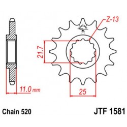JT звезда передняя JTF1581