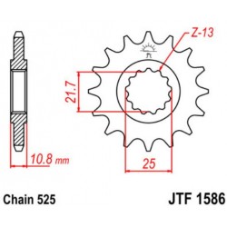 JT звезда передняя JTF1586