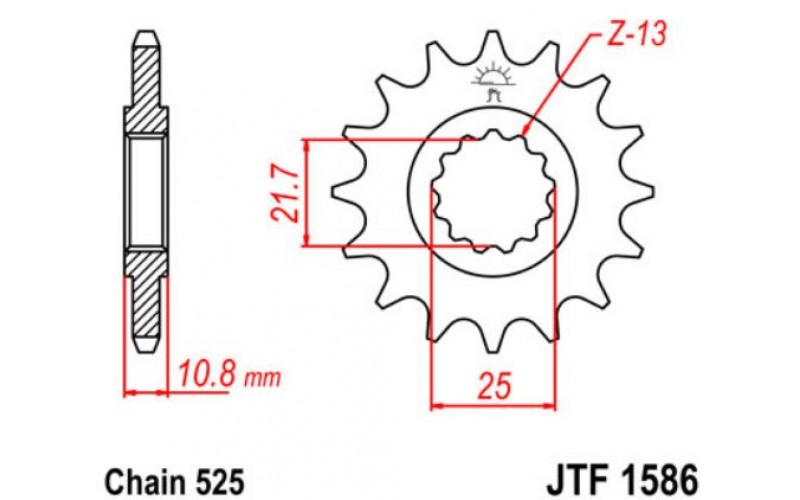 JT звезда передняя JTF1586