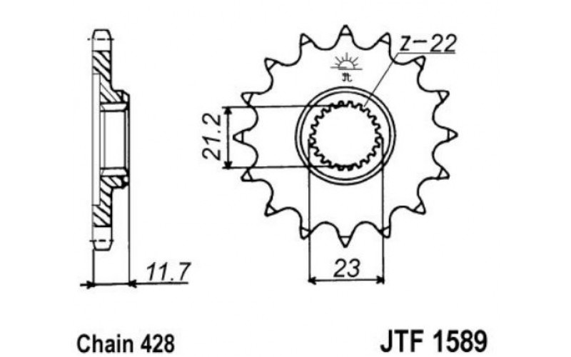 JT звезда передняя JTF1589