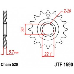 JT звезда передняя JTF1590