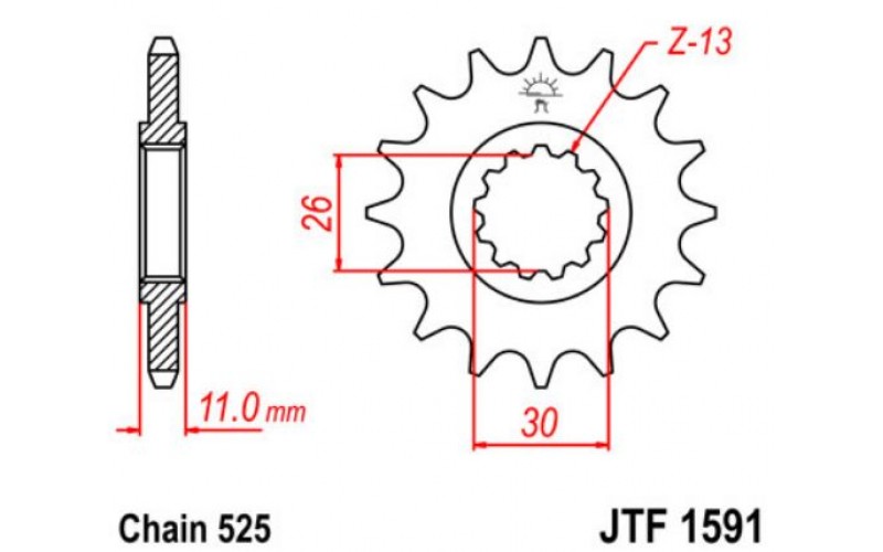 JT звезда передняя JTF1591