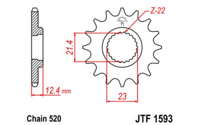 JT звезда передняя JTF1593